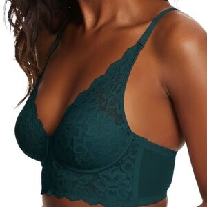 NWT Maidenform Halter Bra 38C Wireless Multiway Straps Teal DM1188
